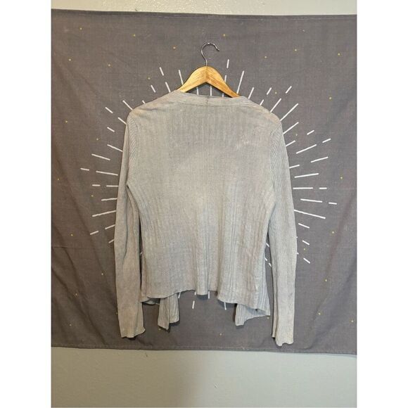 Eileen Fisher Gray Linen Cardigan - Picture 4 of 6